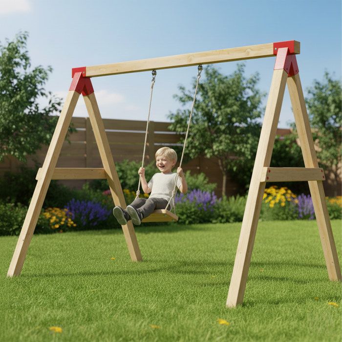 Relaxdays – Connecteur Pour Balançoire En A – Angle 100° – Pour Poteaux 90x90 Mm – Acier Vert – 19x27x19 Cm
