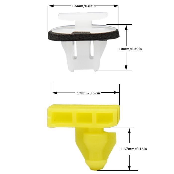 Kit De 20 Clips De Fixation Pour Nissan Juke - Référence 76847-JG00A - Neuf