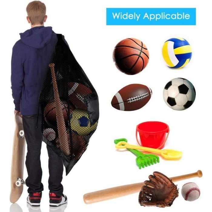 Sacs à balles en maille, sac en filet pour balles | Filet de rangement pour ballons de football avec cordon de serrage - Support de ballon de sport Portable, stockage de volley-Ball