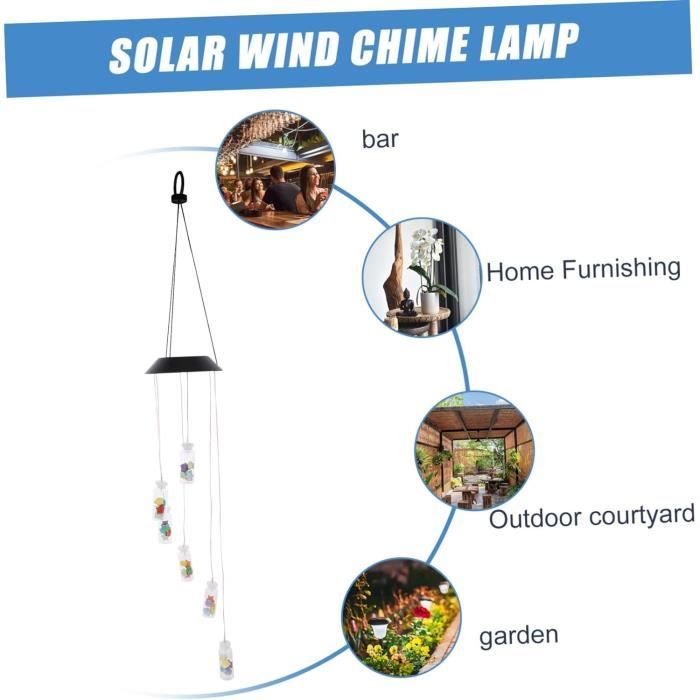Carillon éolien Solaire Terrasse Moteur Solaire Pour Carillon éolien – Rotatif, Avec Crochet, étanche, Compatible Avec Toutes Décorations Suspendues
