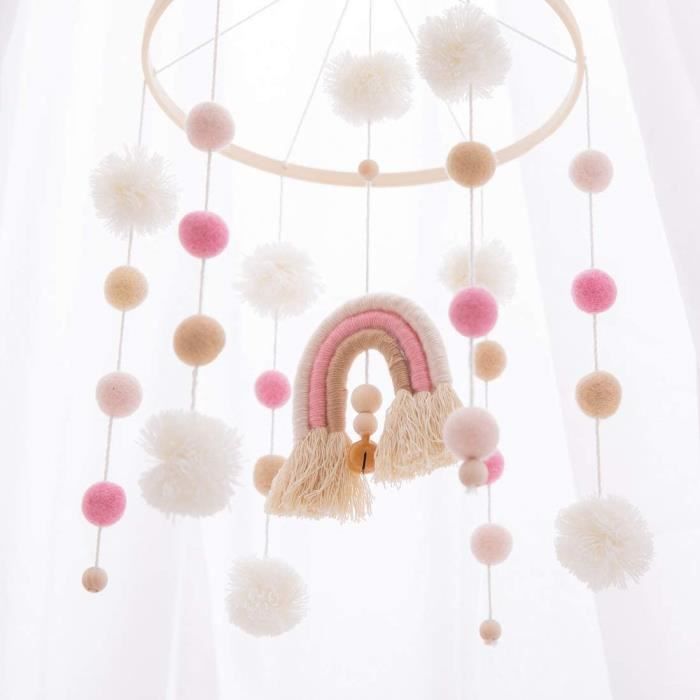 Bébé Berceau Mobile, Mobile pour Lit de Bébé, Mobile Lit Bébé Bois
