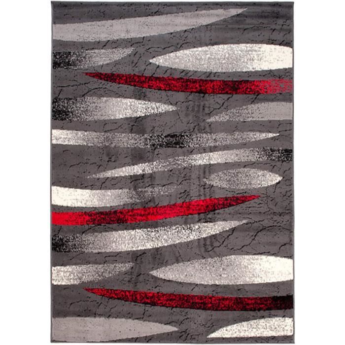 TAPISO Valley Tapis Poil Court Traditionnel Vintage Saumon Gris Crème Moucheté Motif Ornamental Bordure Tapis Salon Chambre Salle à Manger Bureau Oeko-TEX Résistant 120 X 170 Cm