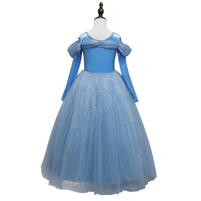 Polyester Lavable Machine Robe Princesse Cendrillon Fille