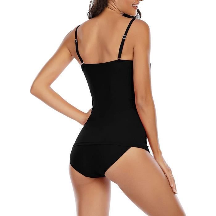 Femme Maillot de Bain 2 Pi ces Bikini Bandeau avec Bretelles