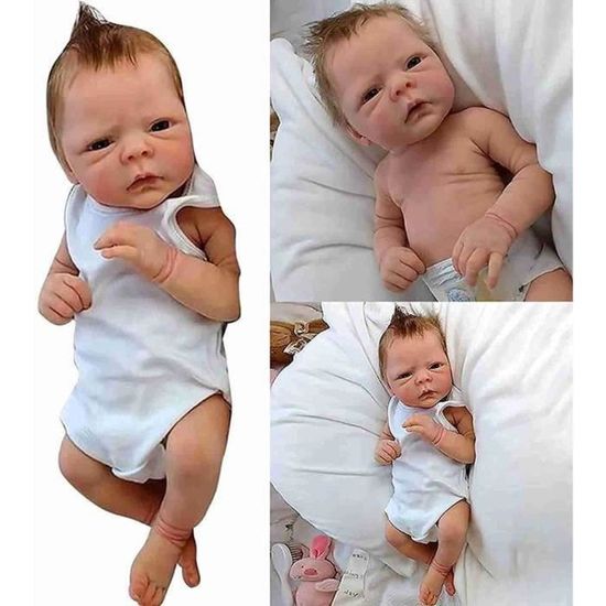 46 cm Poupée Reborn Bébés Silicone Réaliste Réaliste Bébé Poupées Enfants  Croissance Partenaires naissance reborn