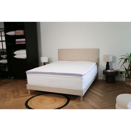 Surmatelas DODO Le Végétal 160x200 Cm - Déhoussable - Neuf Sous Emballage
