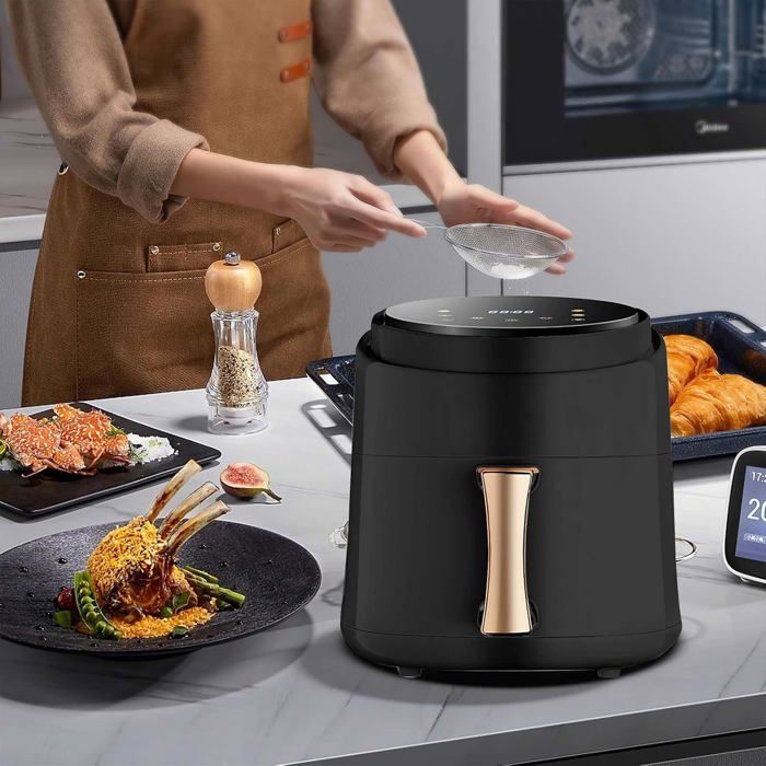 Friteuse à Air Chaud Rapid AirFryer 8L, 2400W, Sans Huile, En Acier Inox, Livrée D'Allemagne