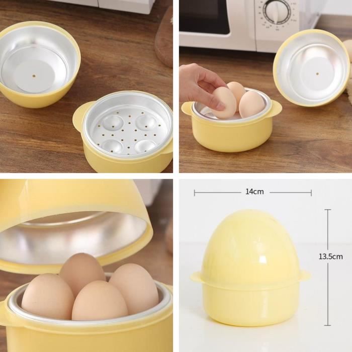 Pocheuse à œufs Au Micro-Ondes,Cuiseur à œufs en Aluminium,Chaudière à oeufs  cuit à la vapeur,Braconnier d'oeufs,pour Petit-déjeuner - Cdiscount Maison