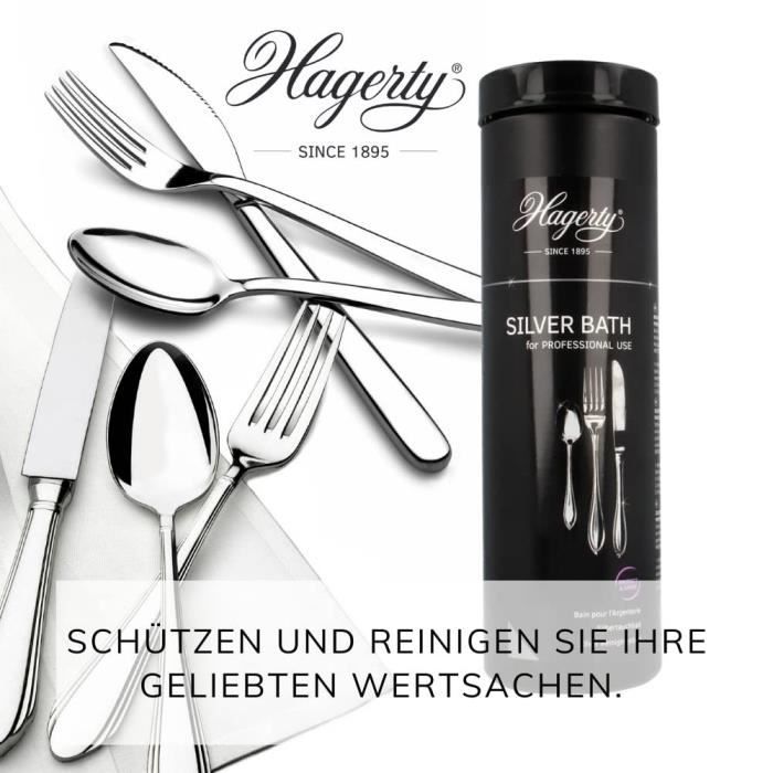 Hagerty Silver Clean Nettoyant Argent - 170 Ml - Avec Panier - Pour Bijoux Et Argenterie