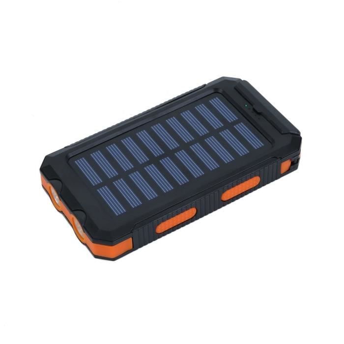 POWER BANK batterie solaire externe 300000mAh étanche 2 ports USB -  Cdiscount Téléphonie
