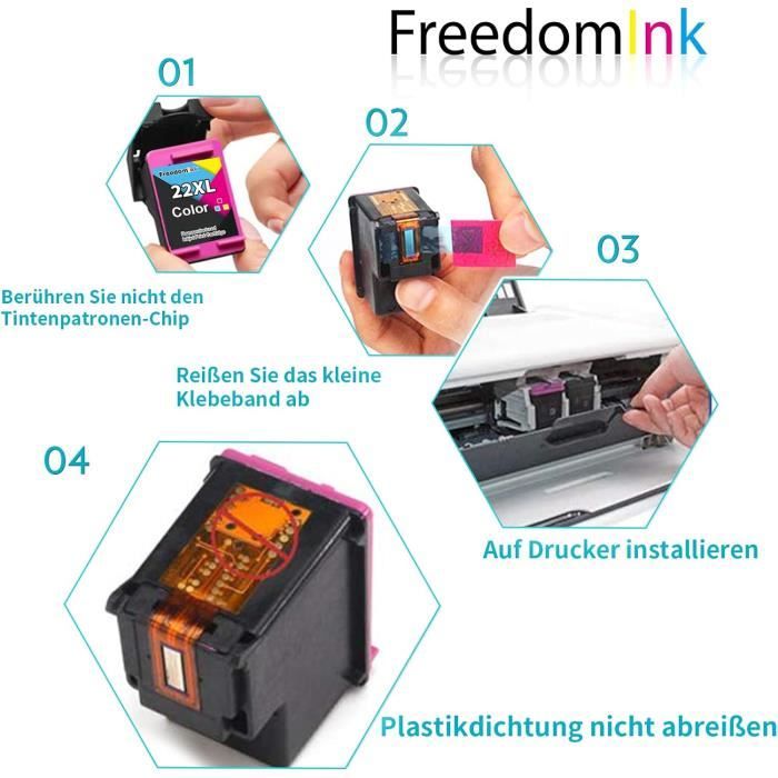 21Xl 22Xl Cartouches D'Encre Compatibles Avec Hp 21 22 Xl Multipack