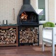 Barbecue prêt à poser Braai FS800 sans meuble - HOME FIRES - Noir - Manuel - Bois-3