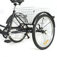 Tricycle pliable 24 pouces 3 roues adultes seniors tricycle vélo 3 roues avec panier 7 vitesses-3