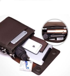 Sacoche Bandoulière Homme Marron Foncé - Cuir/PU, Style Vintage Décontracté, Pour Portable Et Affaires