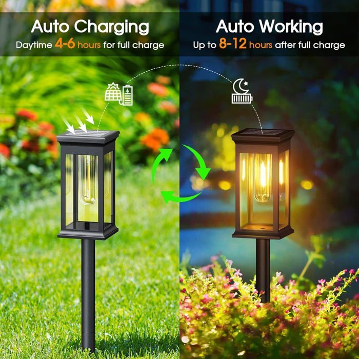 Lampe Solaire Exterieur Jardin, 6 Pièces Typique Lumiere Solaire ...