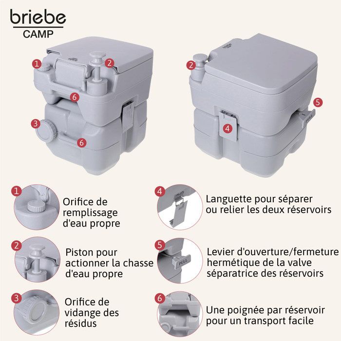 Top 10 > Meilleures toilettes portables voyage et camping en 2025