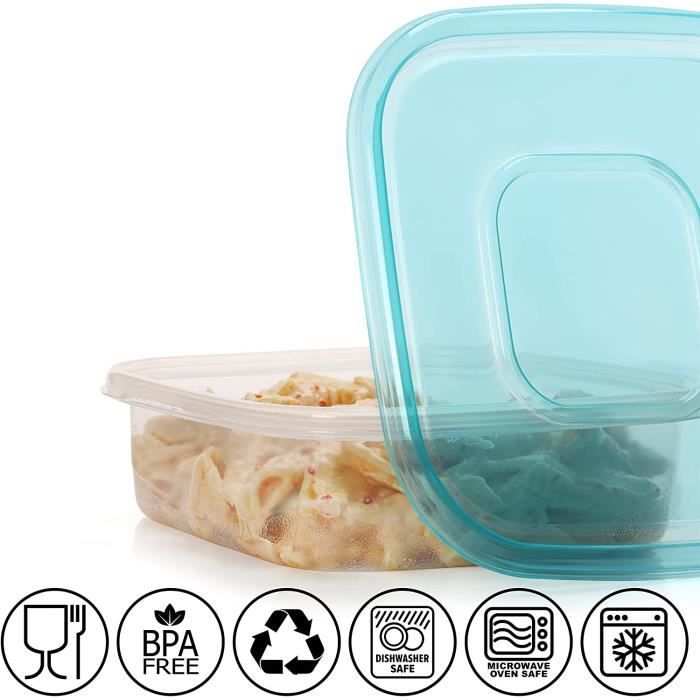 Boîte Alimentaire Set, 8 Pièces Boîtes Alimentaires Plastique Réutilisables  avec Couvercles Hermétiques, 100% Étanche, Sans BPA, Vaisselle Allant,  Congélateur et Four à Micro Ondes, 0.24-1.5L : : Cuisine et Maison