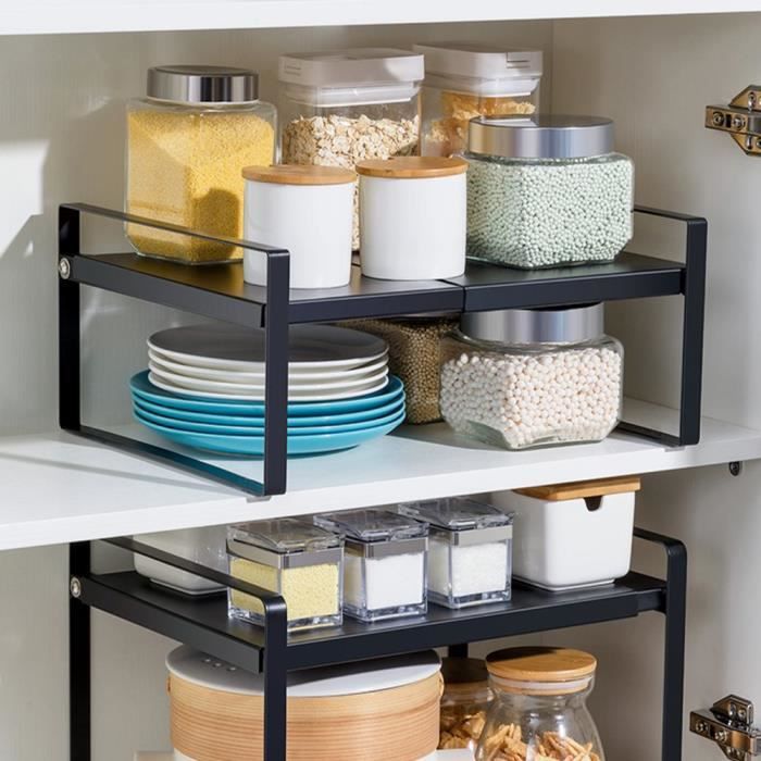 Étagère De Rangement Extensible À 3 Niveaux For Épices, Organisateur D