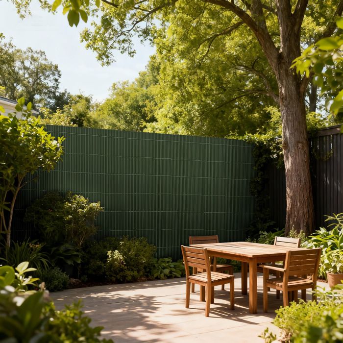 Brise-vue En PVC Vert 200 X 500 Cm - Pour Balcon, Terrasse, Jardin - Résistant Aux UV Et Intempéries, Double Renfort - Protection Intimité Et Vent - 4