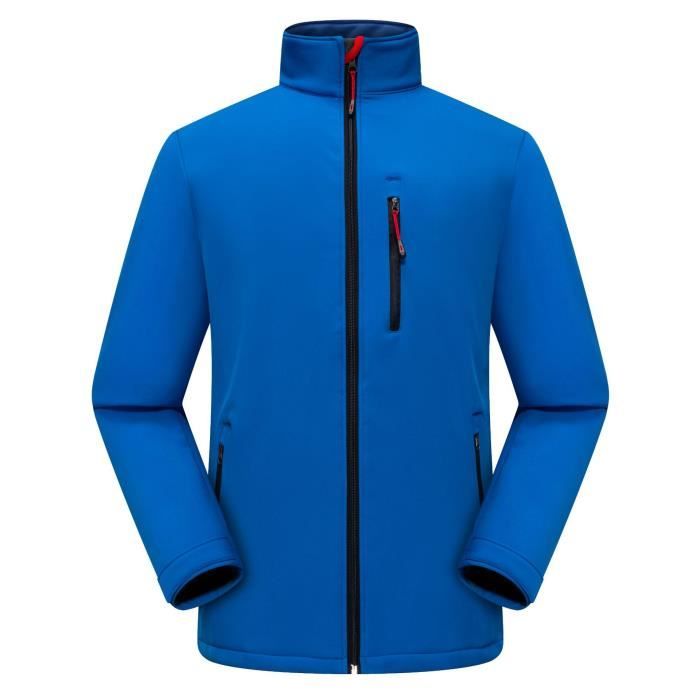 GOGUQ Veste de Ski Homme Col Montant Manches Longues Vert