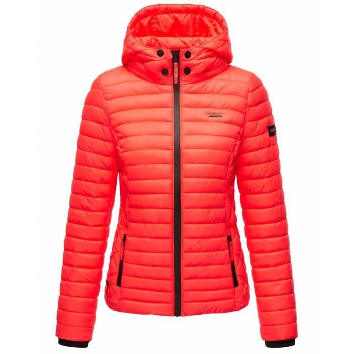 Doudoune en duvet femme Marikoo SAMTPFOTE Orange fluo S Orange fluo Cdiscount Pret a Porter