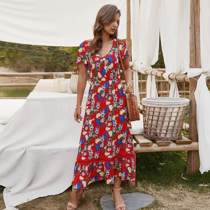 Robe à imprimé fleuri sales
