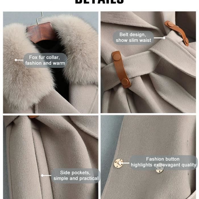 Manteau cachemire online et fourrure