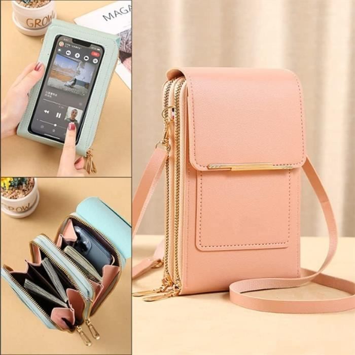 Sac Pochette Bandouliere Pour Telephone Portable Pour Femme Sac A Dos En Cuir Femme Antivol Bandouliere Reglable Crossbody Cdiscount Bagagerie Maroquinerie