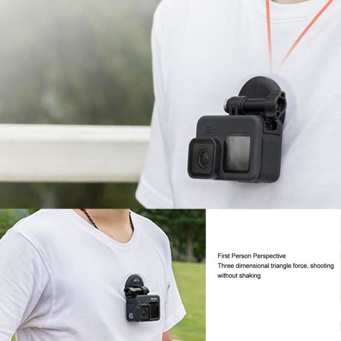 VBESTLIFE support de cou pour Hero Caméra d'action magnétique support de  cou montage première personne vue cou téléphone Selfie