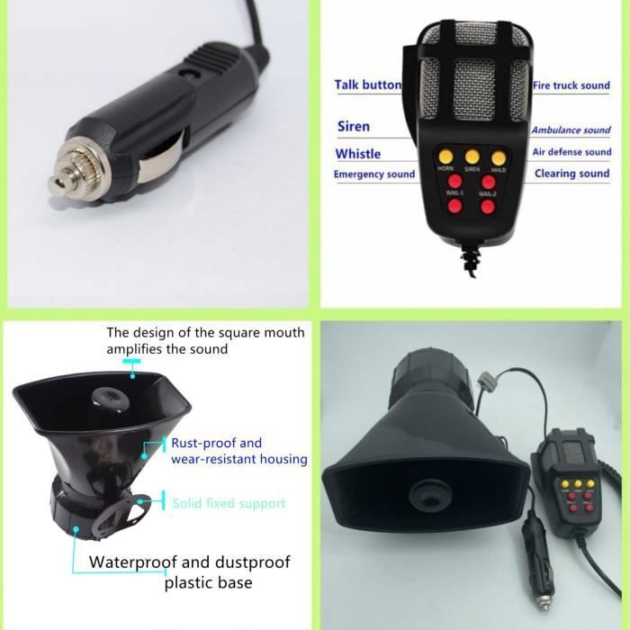 Klaxon Voiture/Moto YIYDA - Double Ton 118dB, 12V | Métal, Étanche, Universal