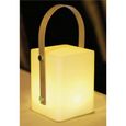 TIKY Lanterne sans fil poignée bambou - LED blanc chaud/multicolore dimmable - H27cm-4
