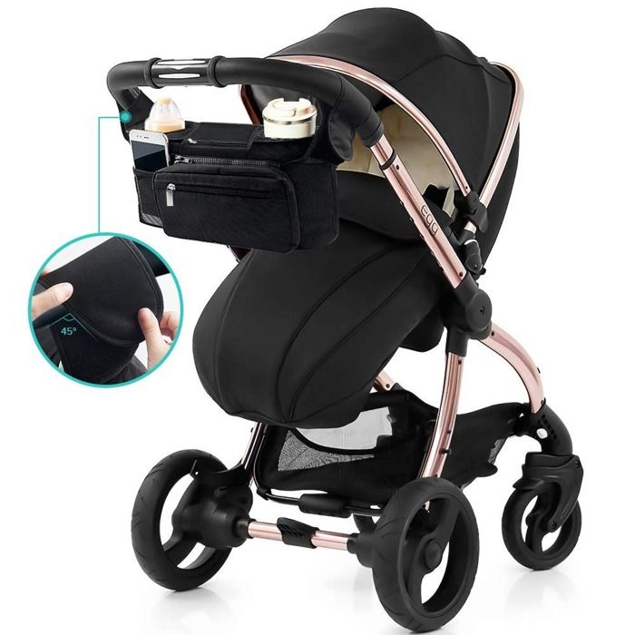 Organisateur De Poussette – Sac De Rangement Avec Porte-gobelet, Pratique Voyage Bébé