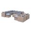 Salon De Jardin En Resine Tressee Arrondie Xxl Verona Naturel