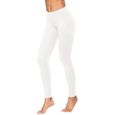 Femmes Workout Out Pocket Leggings Fitness Sports Running Yoga Athletic Pants blanc-0