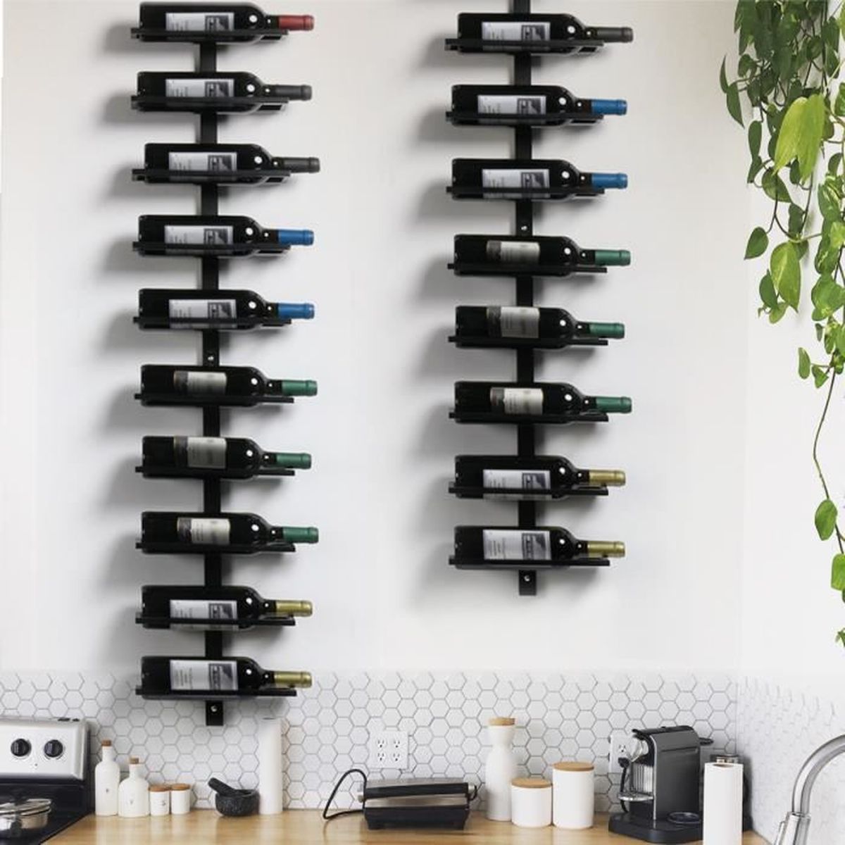 5 Bouteille Métal Casier à Vin Cuisine Bar organisateur stockage support affichage Liège Support