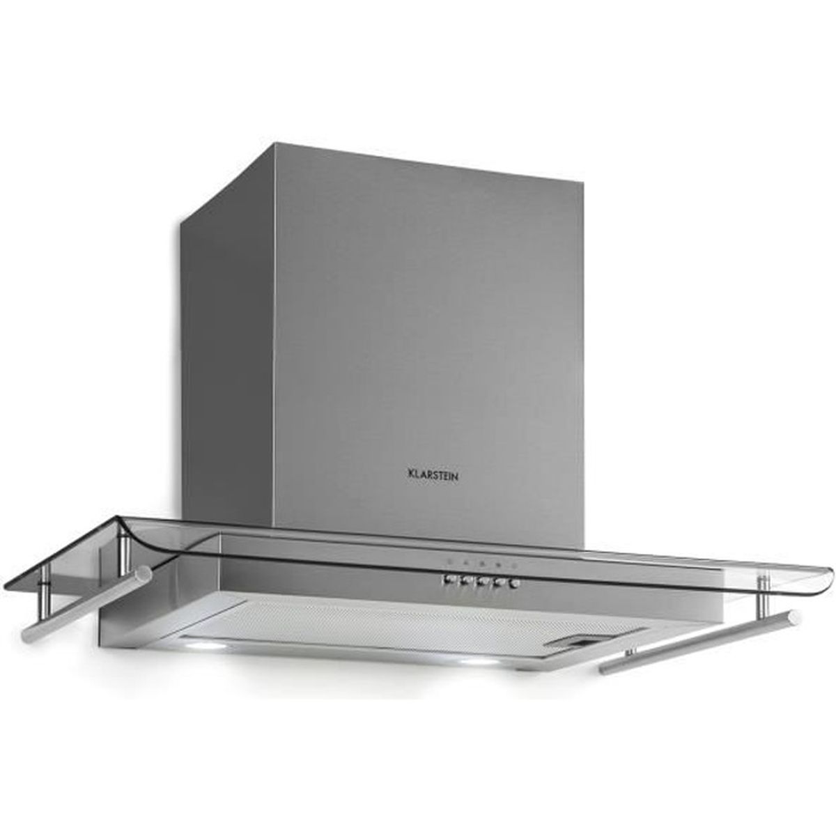 Klarstein Maverick Hotte Aspirante 70cm 400 M H 65db Inox Argent Verre Achat Vente Hotte Cdiscount