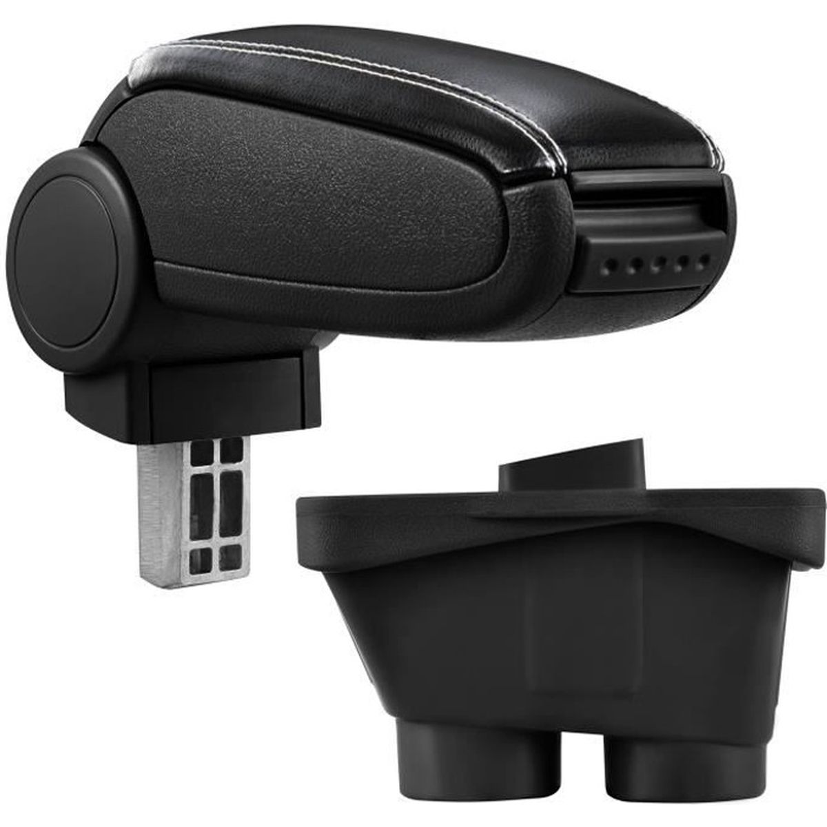 Repose-bras Pour Peugeot 208 (2019-2024) - Console Centrale Avec Rangement Double Couche Et Ports USB/Type-C | Confort Conduite