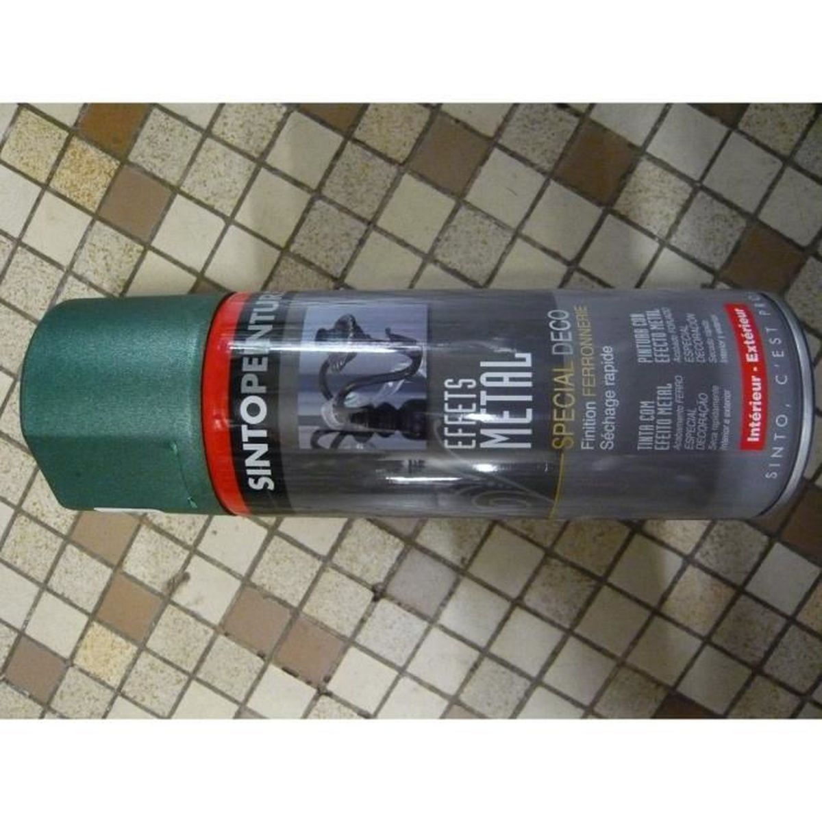 Peinture effet métal vert mat ferronnerie 400ml SINTO - Achat / Vente  peinture - vernis Peinture effet métal vert m - Cdiscount