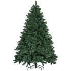 Sapin de Noël artificiel 210 cm - HOMCOM - avec support en métal pliable 1674 branches décoration de Noël effet réaliste, vert