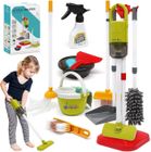 KCVV Aspirateur Enfant Qui Aspire Vraiment, 14 Pièces Kit Menage Enfant, Aspirateur Enfant Jouet 15 × 56 cm, Jouet pour partir de 3 Ans