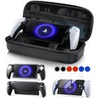 SENSBUN Étui pour PS Portal, Accessoire Playstation Portal 10-en-1 Housse avec Verre Trempé Coque Silicone Antichoc Noir Capuchon Joystick