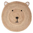 Tapis enfant "Ourson" - jute D100 cm - Beige - Atmosphera createur d'interieur
