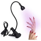 OLY MAGIC Lampe UV Sèche Ongles, 3W Lampe de Polymérisation de Colle pour Gel Pose Americaine avec Tête Ajustable, Lampe de Colle UV