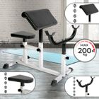 Physionics® Banc de Musculation pour Biceps - Siège, Accoudoir et Support Réglables, Charge Max. 200 kg - Preacher Curl