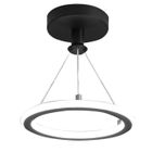 WOTTES UNI Suspension Lustre - Design Modern Forme Rond - Lumière Blanc Froid - Noir