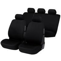 Housses de siège couleur unie pour Fiat Doblo - noir