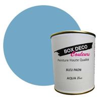 PEINTURE Teinte Bleu Paon meuble bois intérieur à base d’acrylique aspect velours-satin Aqua Bois - 750 ml - 9m²