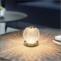 Cristal Globe nuit perle lampe de table nordique minimaliste acrylique petite lampe de nuit tête de lit chambre Bar USB ambiance lum