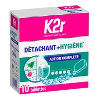 K2R Tablettes 2 en 1 Détachant et désinfectant Act