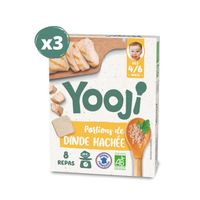 Yooji - Portions de dinde haché bio - 24 repas dès 4-6 mois